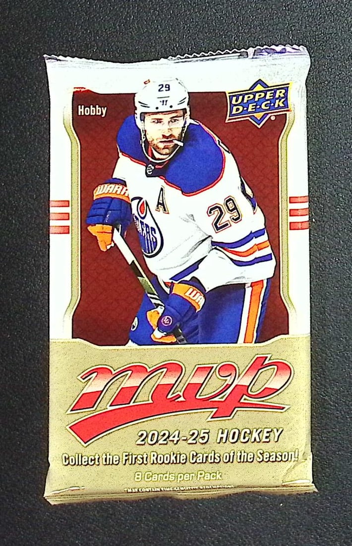 2024-25 Upper Deck MVP Hockey Cards HOBBY BOX PACK Sports Cards: Upper Deck MVP Hockey NHL Trading & Sports Cards, Stanley Cup Winners & Hall of Fame Players, Connor McDavid, Alex Ovechkin, Sports Cards for Sale Near Me, Auction Lots for Sale on Line