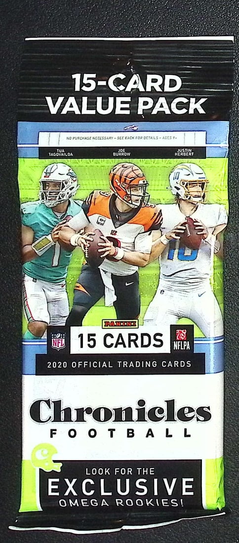 2020 Panini Chronicles Football Card Hanger Value Pack, Sports Cards, Football Cards: Panini Football NFL Trading & Sports Cards, Sports Cards for Sale Near Me, Brock Purdy, Josh Allen, Patrick Mahomes, Aaron Rodgers, Joe Burrow, JaMarr Chase, Auction Football Lots for Sale on Line,
