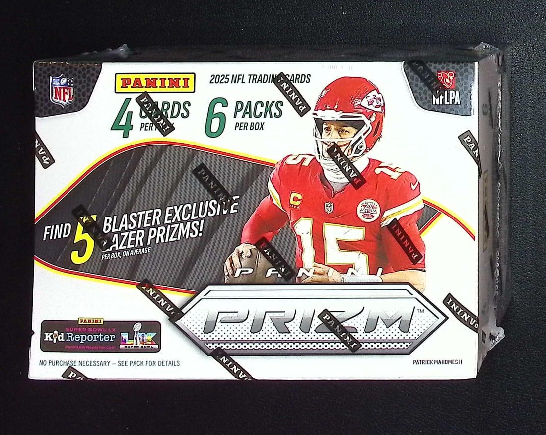 2025 Panini Prizm Football BLASTER BOX - Jaxson Dart, Cam Skattebo, Travis Hunter, Emeka Egbuka: Panini Rookie Football NFL Trading & Sports Cards, Rookie Cards in This Set are Jaxson Dart, Cam Ward, Shedeur Sanders, Cam Skattebo, Travis Hunter, Football & Sports Cards for Sale Near Me, Silver, W