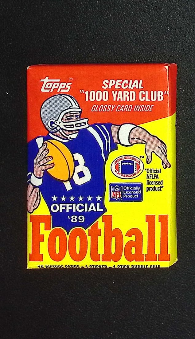 1989 Topps Series 1 Football Retail Box Pack: Vintage Valuable Football NFL Trading & Sports Cards, Old Sports Cards Sold On Line, Auction Lots Sold On Line, Super Bowl and Hall of Fame Players, Dallas Cowboys, Buffalo Bills, Steelers, 49ers, Joe