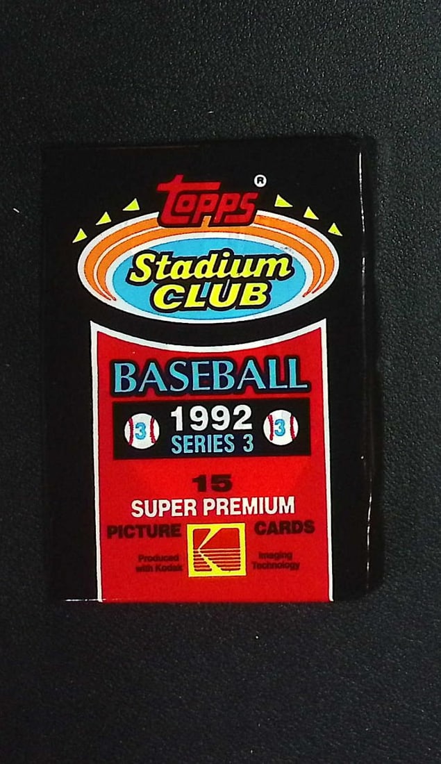 1992 Topps Stadium Club Series 3 Vintage Baseball Retail Box Wax Pack: Vintage Valuable Topps Baseball MLB Trading & Sports Cards, Robin Yount, George Brett, Rickey Henderson, Nolan Ryan, Old Sports Cards for Sale Near Me, World Series & hall of Fame Players, Auction Mem