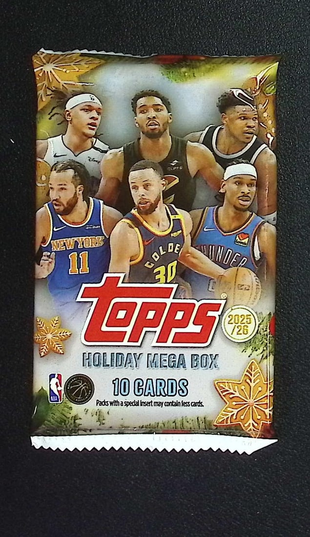 2025-26 Topps Basketball Card HOLIDAY MEGA BOX PACK - RC'S: Cooper Flagg, Kon Kneuppel, VJ Edgecombe: Topps Basketball NBA Trading & Sports Cards, Rookie Cards in this set are Cooper Flagg, Dylan Harper, Ace Bailey, V J Edgecombe, Kon Knueppel , Autographs, Signatures, Green Topps Logo Refractor, Auct