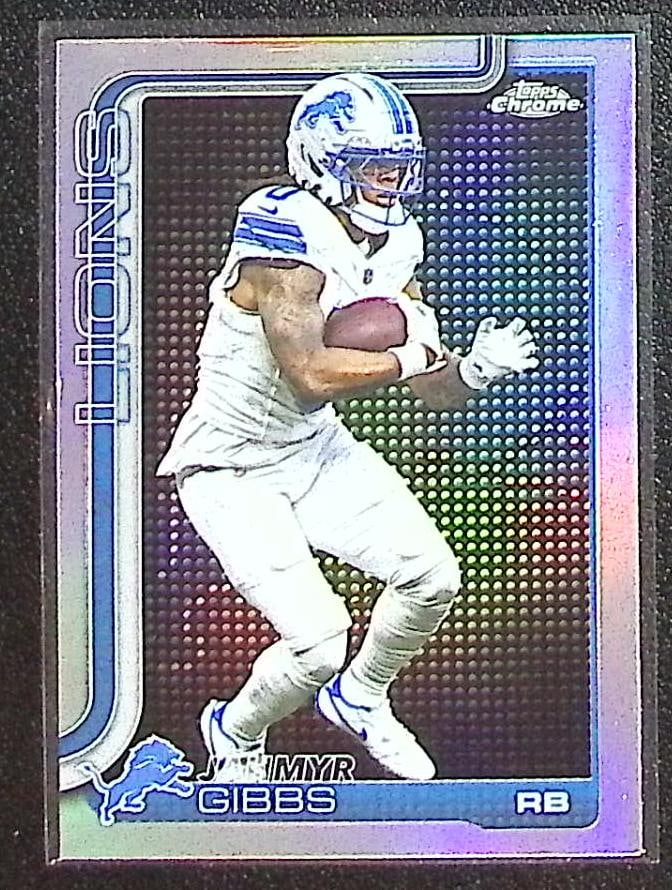 Jahmyr Gibbs Lightboard Logo SSP 2025 Topps Chrome #101 Detroit Lions (1 of 2)