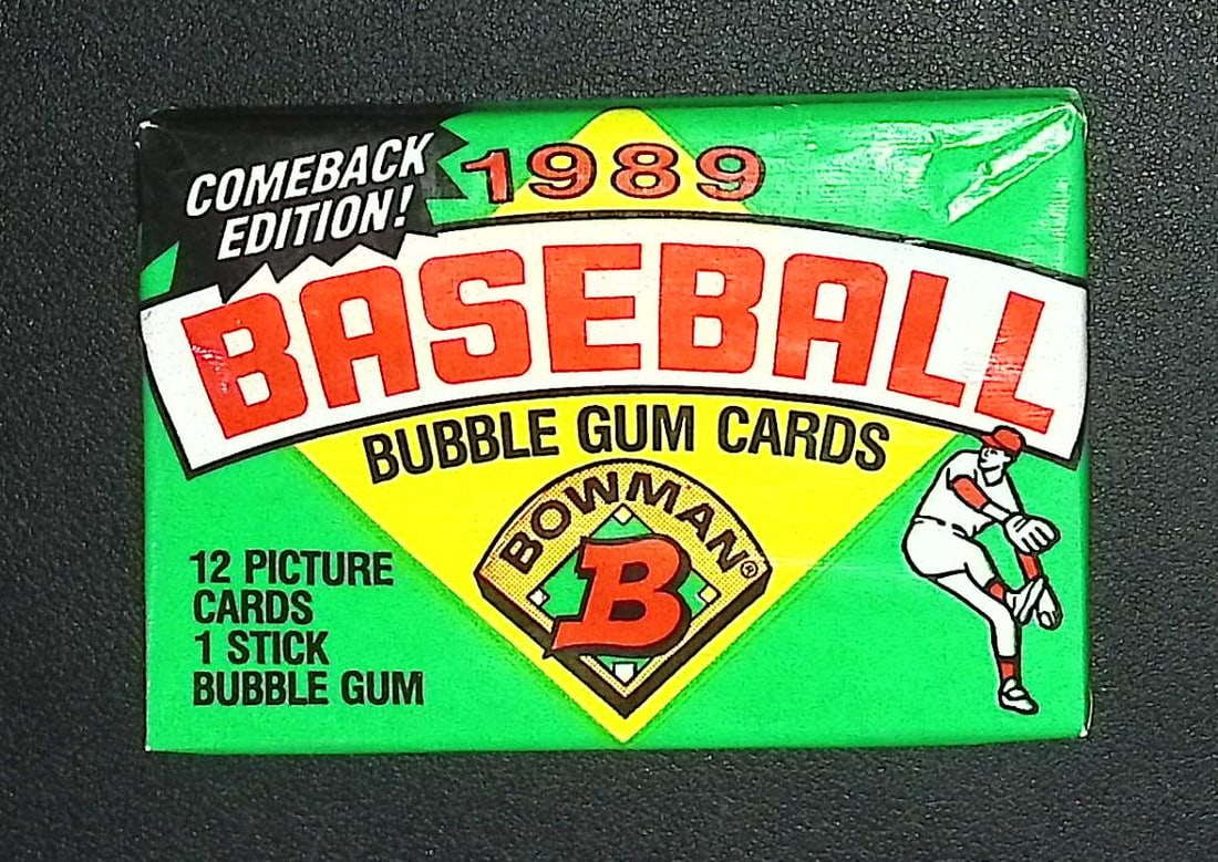 1989 Bowman Vintage Baseball Cards Retail Box Wax Pack Sports Cards MLB Trading Cards (1 of 1)