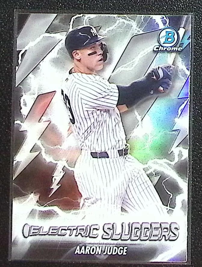 Aaron Judge Electric Sluggers 2026 Bowman Chrome #ES-15 New York Yankees: Bowman Baseball MLB Trading & Sports Cards, Sports Cards for Sale Near Me, World Series & Hall of Fame Players, SP, SSP, Chrome, 1st Bowman, Auction Memorabilia Lots Sold On Line