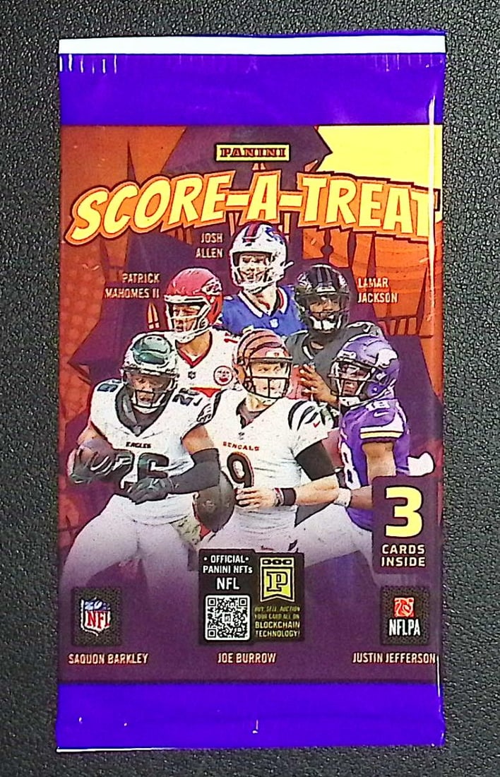 2025 Panini Score A Treat Football Cards Retail Pack, Sports Cards Cam Ward, Travis Hunter, Shedeur: Panini Football NFL Trading & Sports Card, Sports Cards for Sale Near Me, Rookie Cards in this Set are CJ Stroud, Bijan robinson, Bryce Young, Jordan Addison, Jaxson Smith-Njigba, Auction Memorabilia 