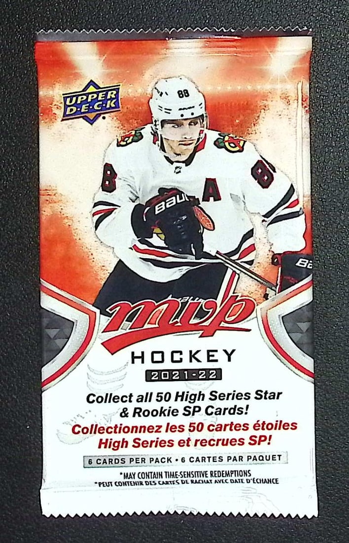 2021-22 Upper Deck MVP Hockey Cards High Series HOBBY BOX PACK Sports Cards: Upper Deck MVP Hockey NHL Trading & Sports Cards, Rookie SP Cards, Stanley Cup & Hall of Fame Players, Connor McDavid, Alex Ovechkin, Sports Cards for Sale Near Me, Auction Memorabilia Lots For Sale N