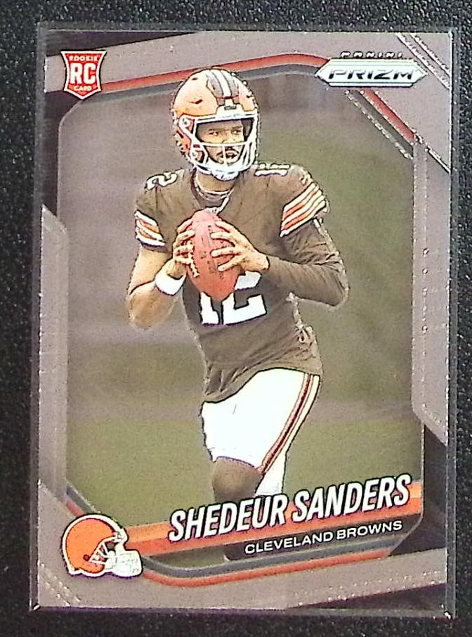 Shedeur Sanders Rookie Card 2025 Panini Prizm #302 Cleveland Browns: Panini Select, Prizm, Mosaic, Contenders, Zenith, Phoenix, Illusions, Absolute, Rookie NFL Sports Trading Cards, SP, SSP, Cards, Football Cards for Sale Near Me, Superbowl & Hall of Fame Player Cards,