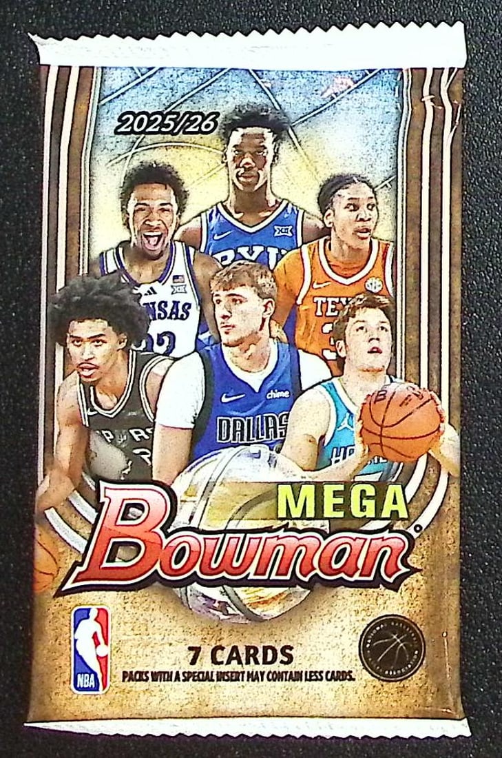 2025-26 Bowman Basketball Mega Box Pack - Cooper Flagg & Kon Knueppel Rookie Cards: Bowman Basketball NBA Trading & Sports Cards, Sports Cards for Sale Near Me, Champion and Hall of Fame Players, Auction Lots for Sale On Line