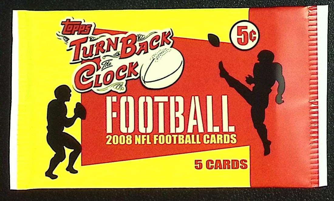 2008 Topps Turn Back the Clock Retail Box Football Card Pack: Topps Football NFL Trading & Sports Cards, Sports Cards for Sale Near Me, Super Bowl & Hall of Fame Players