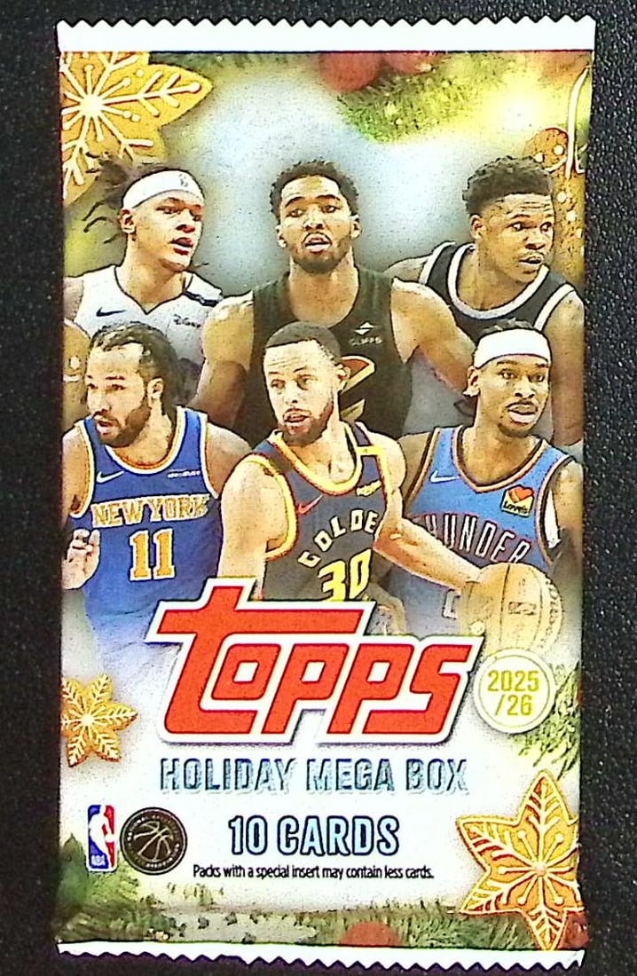 2025-26 Topps Basketball Card HOLIDAY MEGA BOX PACK - RC'S: Cooper Flagg, Kon Kneuppel, VJ Edgecombe: Topps Basketball NBA Trading & Sports Cards, Rookie Cards in this set are Cooper Flagg, Dylan Harper, Ace Bailey, V J Edgecombe, Kon Knueppel , Autographs, Signatures, Green Topps Logo Refractor, Auct