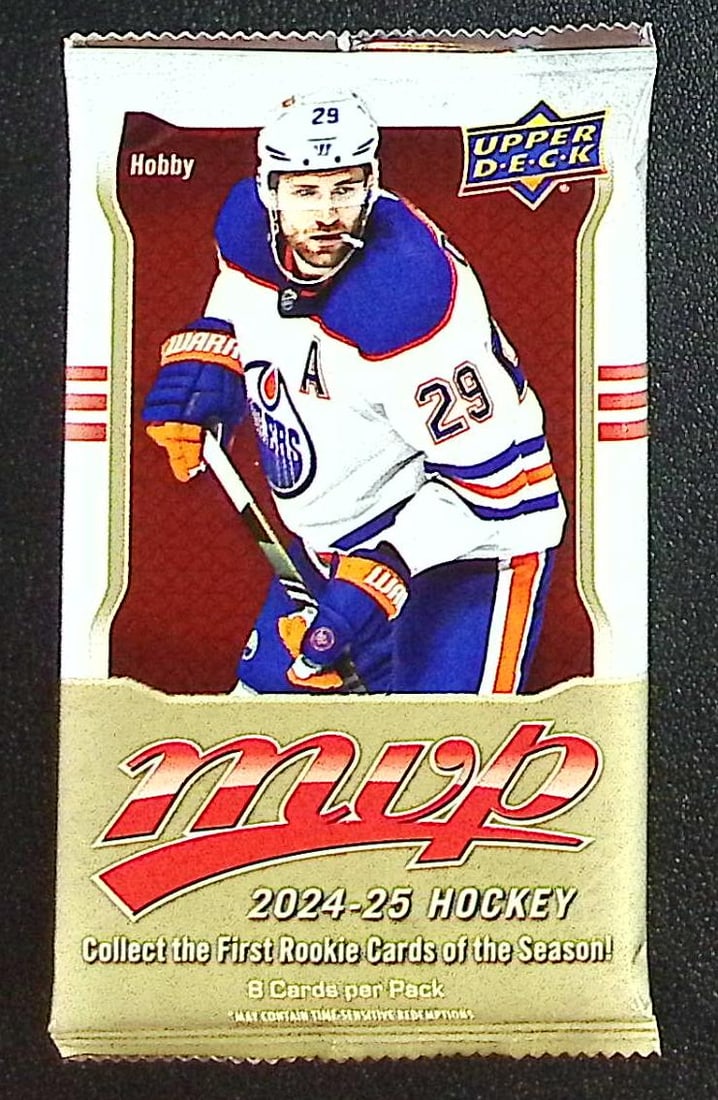 2024-25 Upper Deck MVP Hockey Cards HOBBY BOX PACK Sports Cards: Upper Deck MVP Hockey NHL Trading & Sports Cards, Stanley Cup Winners & Hall of Fame Players, Connor McDavid, Alex Ovechkin, Sports Cards for Sale Near Me, Auction Lots for Sale on Line