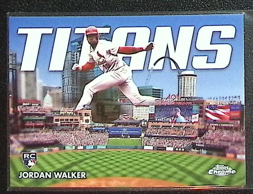 Jordan Walker Rookie Card Titans 2023 Topps Chrome #CT-15 St. Louis Cardinals: Topps Baseball MLB Trading & Sports Cards, Sports Cards for Sale Near Me, World Series & Hall of Fame Players Memorabilia, Refractors, X-Fractors, Numbered, SP, SSP, Valuable Auction Memorabilia Lots 