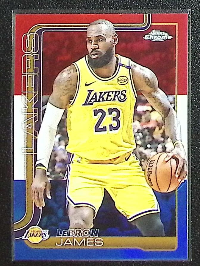 LeBron James Red White Blue Refractor 2025-26 Topps Chrome #127 Los Angeles Lakers: Topps Chrome Basketball NBA Trading & Sports Cards, Sports Cards for Sale Near Me, Chrome, Refractor, SP, SSP, Valuable Auction Memorabilia Lots Sold On Line, NBA Championship & Hall of Fame Player Ca