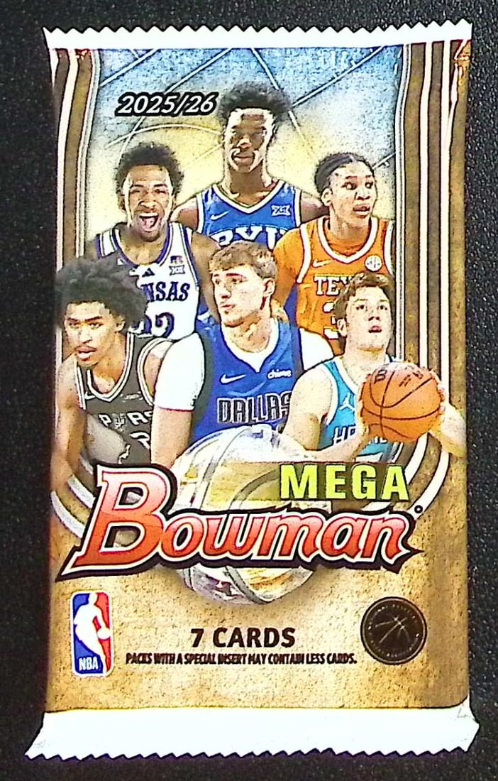2025-26 Bowman Basketball Mega Box Pack - Cooper Flagg & Kon Knueppel Rookie Cards: Bowman Basketball NBA Trading & Sports Cards, Sports Cards for Sale Near Me, Champion and Hall of Fame Players, Auction Lots for Sale On Line