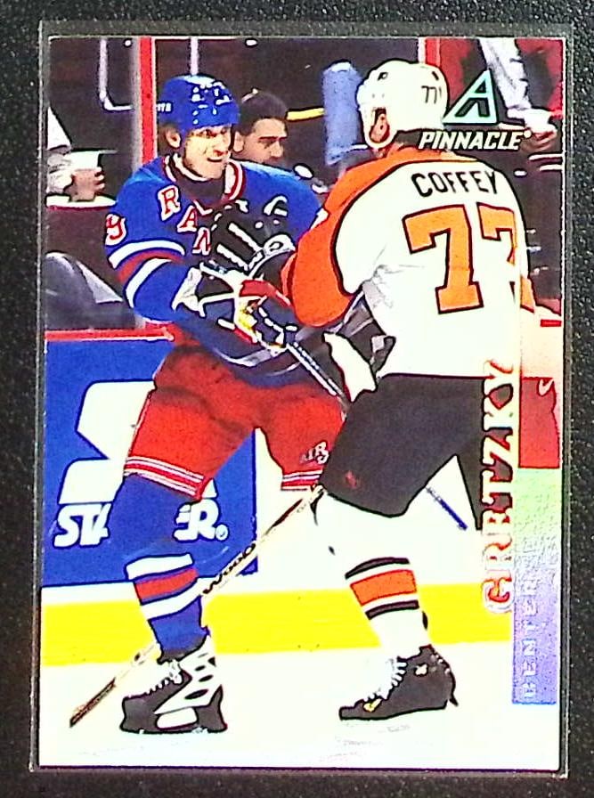 Wayne Gretzky 1997-98 Pinnacle #67 New York Rangers, Edmonton Oilers: Pinnacle NHL Hockey Trading & Sports Cards, Old Sports Cards for Sale Near Me, Stanley Cup & Hall of Fame Players, Valuable Auction Memorabilia Lots for Sale On Line