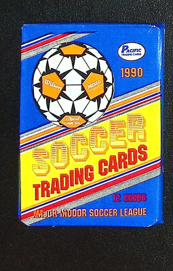 1990 Pacific (MISL) Major Inddor Soccer League Vintage Retail Box Wax Pack: Pacific Soccer MISL Major Indoor Soccer League Trading & Sports Cards, Sports Cards for Sale Near Me, World Cup & Hall of Fame Players Memorabilia, Valuable Auction Memorabilia Lots Sold On Line