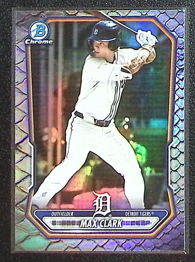 Max Clark Reptilian Refractor 2026 Bowman Chrome #BCP-2 Detroit Tigers: Bowman Baseball MLB Trading & Sports Cards, Sports Cards for Sale Near Me, World Series & Hall of Fame Players, SP, SSP, Chrome, 1st Bowman, Auction Memorabilia Lots Sold On Line