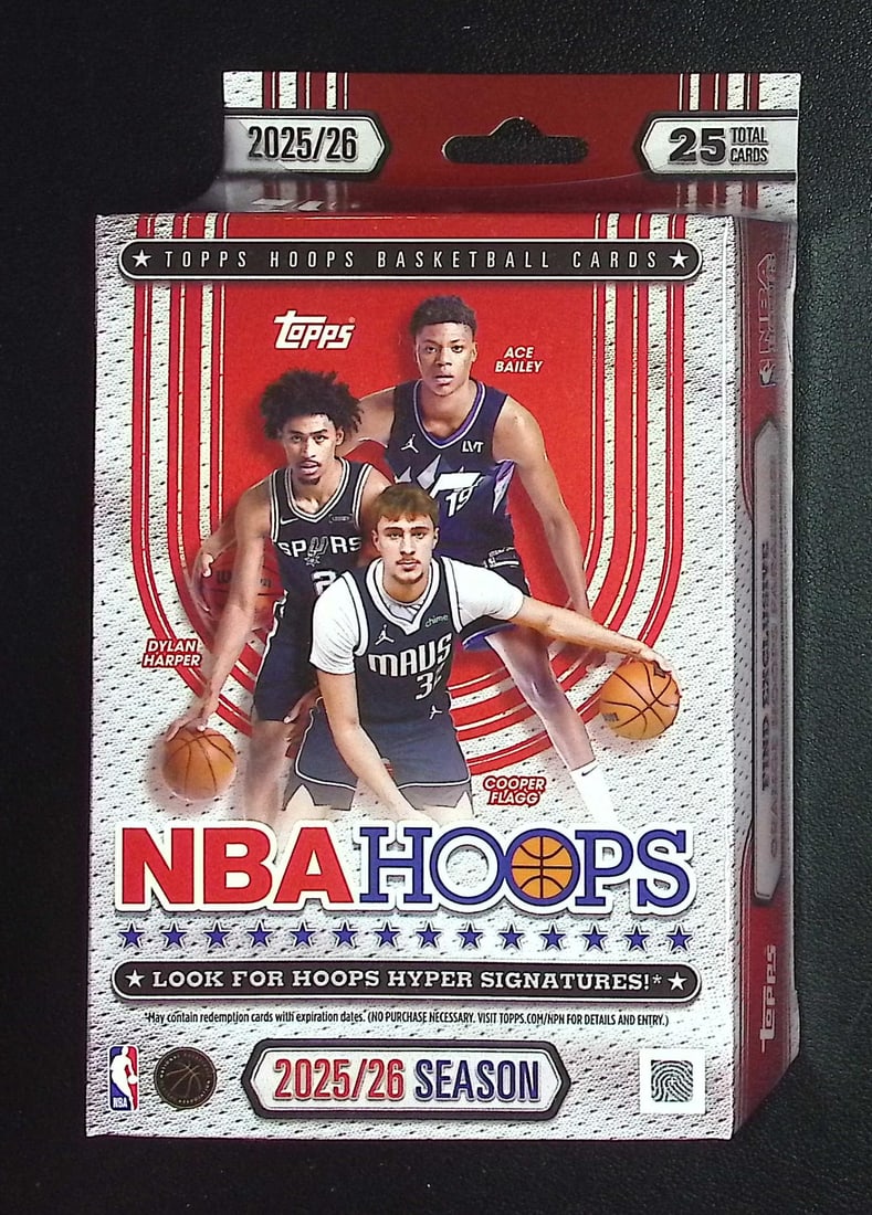 2025 Topps NBA Hoops Basketball HANGER BOX: Cooper Flagg & Kon Kneuppel Rookie Cards: Cooper Flagg & Kon Kneuppel Rookie Cards. Topps Basketball NBA Trading & Sports Cards, Rookie Cards in this set are Cooper Flagg, Dylan Harper, Ace Bailey, V J Edgecombe, Kon Knueppel , Autographs, Si