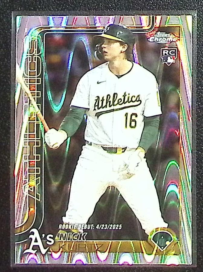 Nick Kurtz Rookie Card Raywave Refractor 2025 Topps Chrome Update #USC180: Topps Baseball MLB Trading & Sports Cards, Sports Cards for Sale Near Me, World Series & Hall of Fame Players Memorabilia, Refractors, X-Fractors, Numbered, SP, SSP, Valuable Auction Memorabilia Lots 