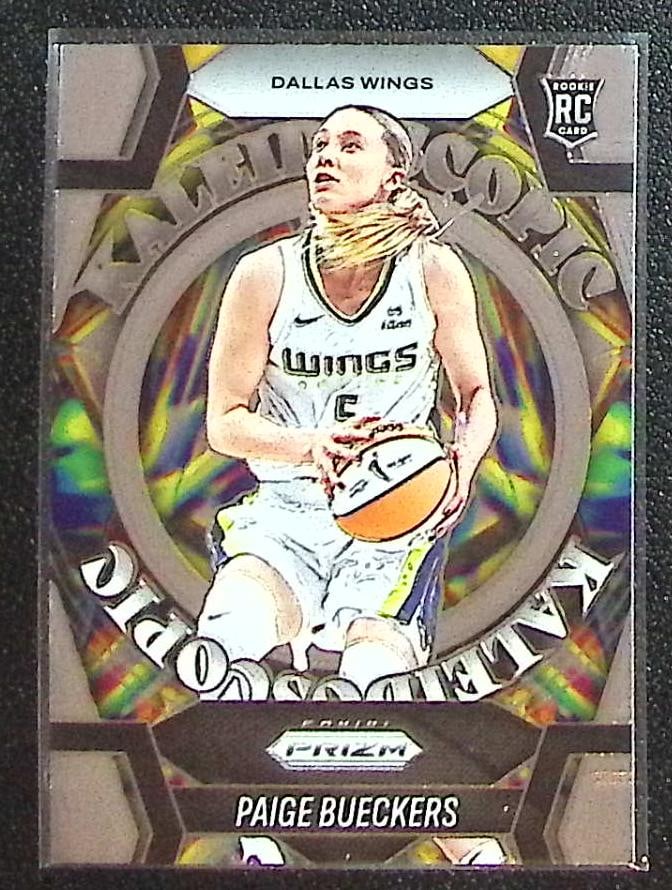Paige Bueckers Rookie Card Kaleidoscopic 2025 Panini WNBA Prizm #14 Dallas Wings: Panini Select, Prizm, Mosaic, Contenders, Revolution, Phoenix, NBA Hoops, Rookie NFL Sports Trading Cards, Silver, SP, SSP, Wave Prizms, Numbered Cards, Basketball sports Cards for Sale Near Me, NBA C