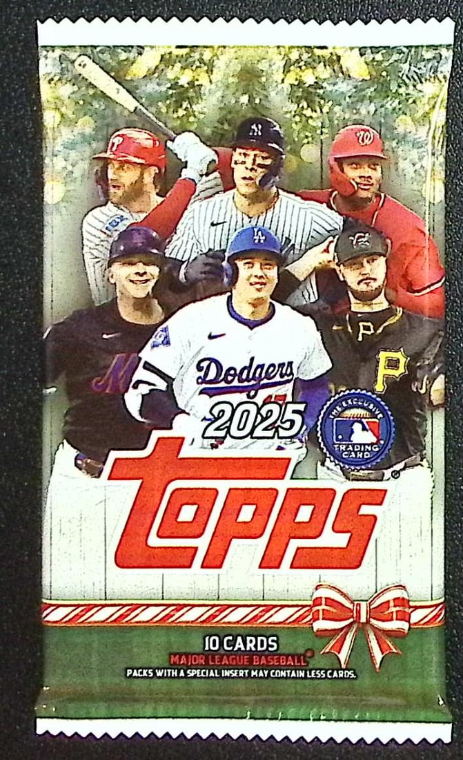 2025 Topps Baseball Holiday MEGA BOX PACK: Factory Sealed Topps Baseball MLB Trading & Sports Cards, Rookie Cards in this set are James Wood, Dylan Crews, Speckled, SP, SSP, Variations, Autographs, Chrome, Refractors, 1976 Topps, Sports Cards 