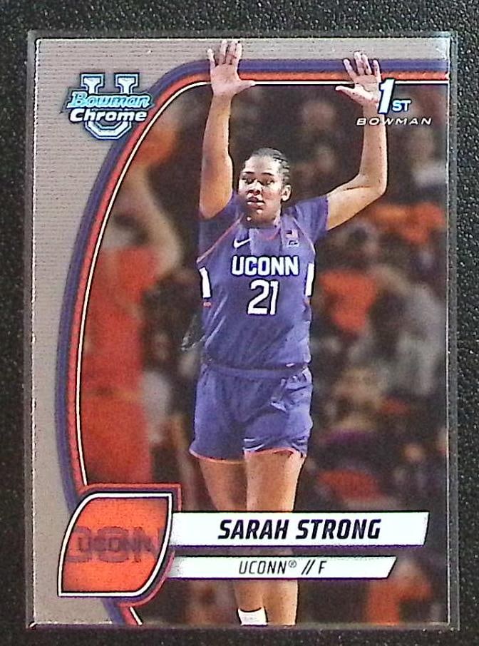 Sarah Strong 1st Bowman 2024-25 Bowman U Chrome #62 UConn Huskies (1 of 2)