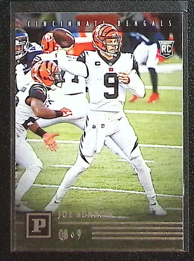 Joe Burrow Rookie Card 2020 Panini Chronicles Panini #PA-1 Cincinnati Bengals: Panini Select, Prizm, Mosaic, Contenders, Zenith, Phoenix, Illusions, Absolute, Rookie NFL Sports Trading Cards, SP, SSP, Cards, Football Cards for Sale Near Me, Superbowl & Hall of Fame Player Cards,