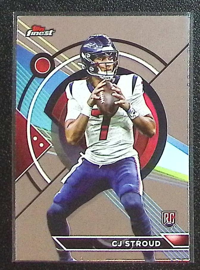 Cj Stroud Rookie Card Topps Finest 2023 Topps Composite #189 Houston Texans: Topps Football NFL Trading Sports Cards, Sports Cards for Sale Near Me, Super Bowl & Hall of Fame Player Cards, Resurgence, Composite, SP, SSP, Valuable Auction Memorabilia Lots For Sale On Line