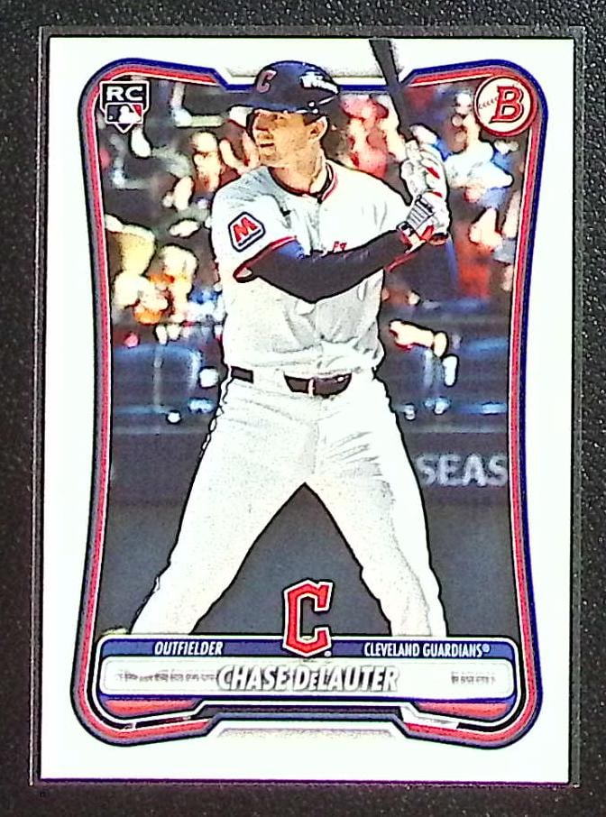 Chase DeLauter Rookie Card 2026 Bowman #37 Cleveland Guardians: Bowman Baseball MLB Trading & Sports Cards, Sports Cards for Sale Near Me, World Series & Hall of Fame Players, SP, SSP, Chrome, 1st Bowman, Auction Memorabilia Lots Sold On Line