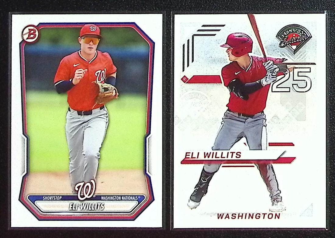 Lot of 2 Eli Willits Prospect Cards. Bowman #BP-95 & Panini Prospect Edition #155: Bowman Baseball MLB Trading & Sports Cards, Sports Cards for Sale Near Me, World Series & Hall of Fame Players, SP, SSP, Chrome, 1st Bowman, Auction Memorabilia Lots Sold On Line