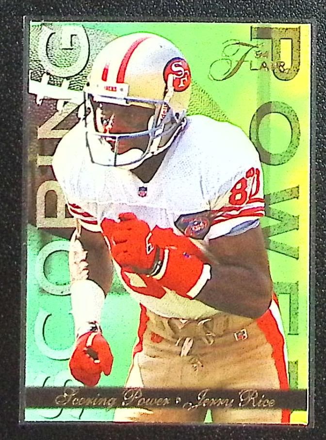 Jerry Rice Scoring Power 1994 Flair #3 San Francisco 49ers: Fleer Football NFL Trading Cards, Old Sports Cards for Sale Near Me, Hall of Fame & Super Bowl Player Cards, Auction Memorabilia Lots for Sale on Line