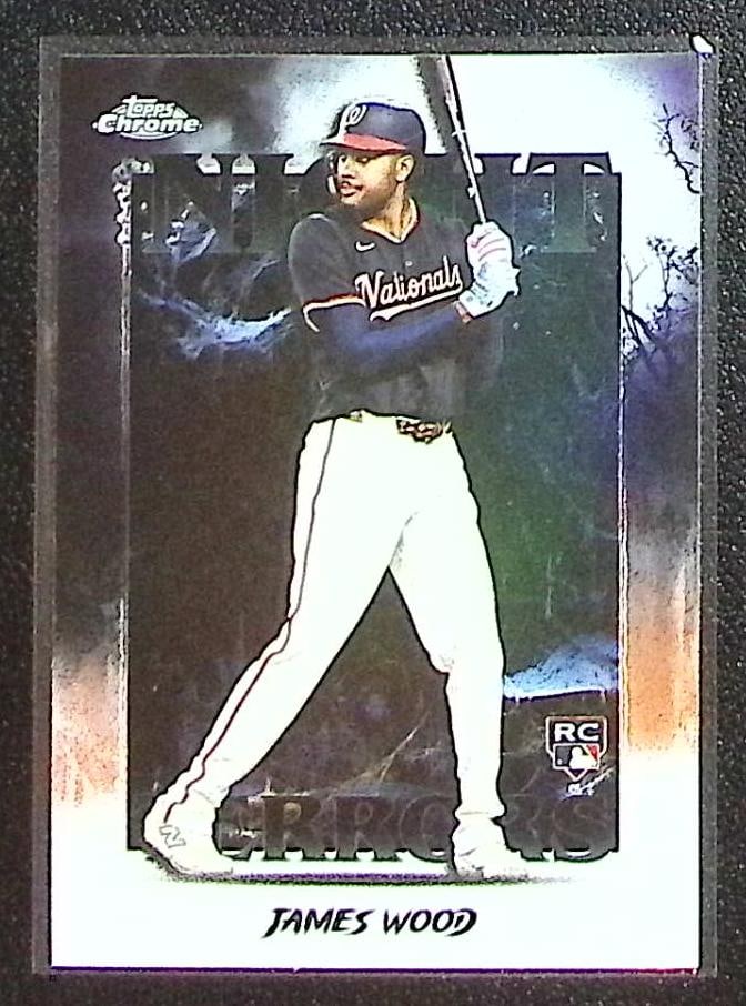 James Wood Rookie Card Night Terrors 2025 Topps Chrome #NT-25 Washington Nationals: Topps Baseball MLB Trading & Sports Cards, Sports Cards for Sale Near Me, World Series & Hall of Fame Players Memorabilia, Refractors, X-Fractors, Numbered, SP, SSP, Valuable Auction Memorabilia Lots 