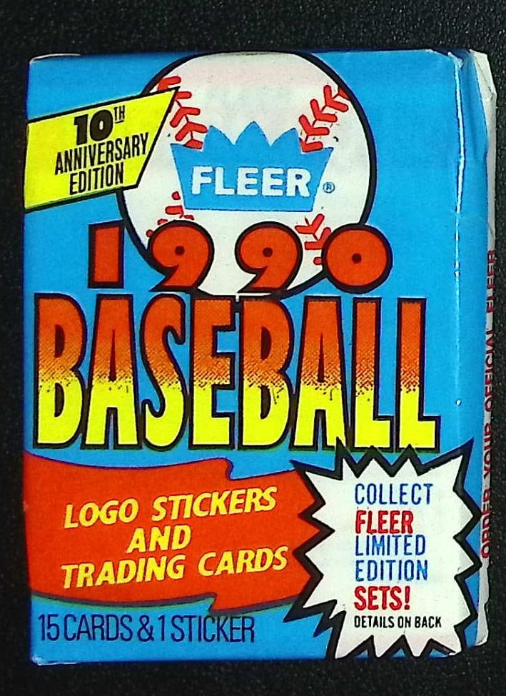 1990 Fleer Baseball Series 1 Retail Box Wax Pack Sports Cards MLB Trading Cards Rookie Cards (1 of 1)