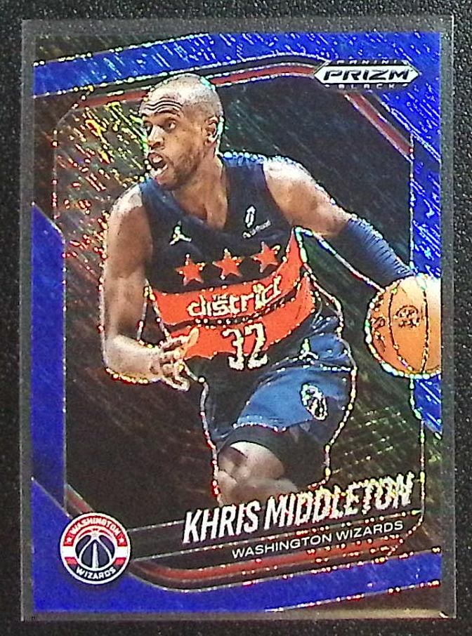 Khris Middleton Blue Shimmer /35 2024-25 Prizm Black #14 Wizards, Bucks (1 of 2)