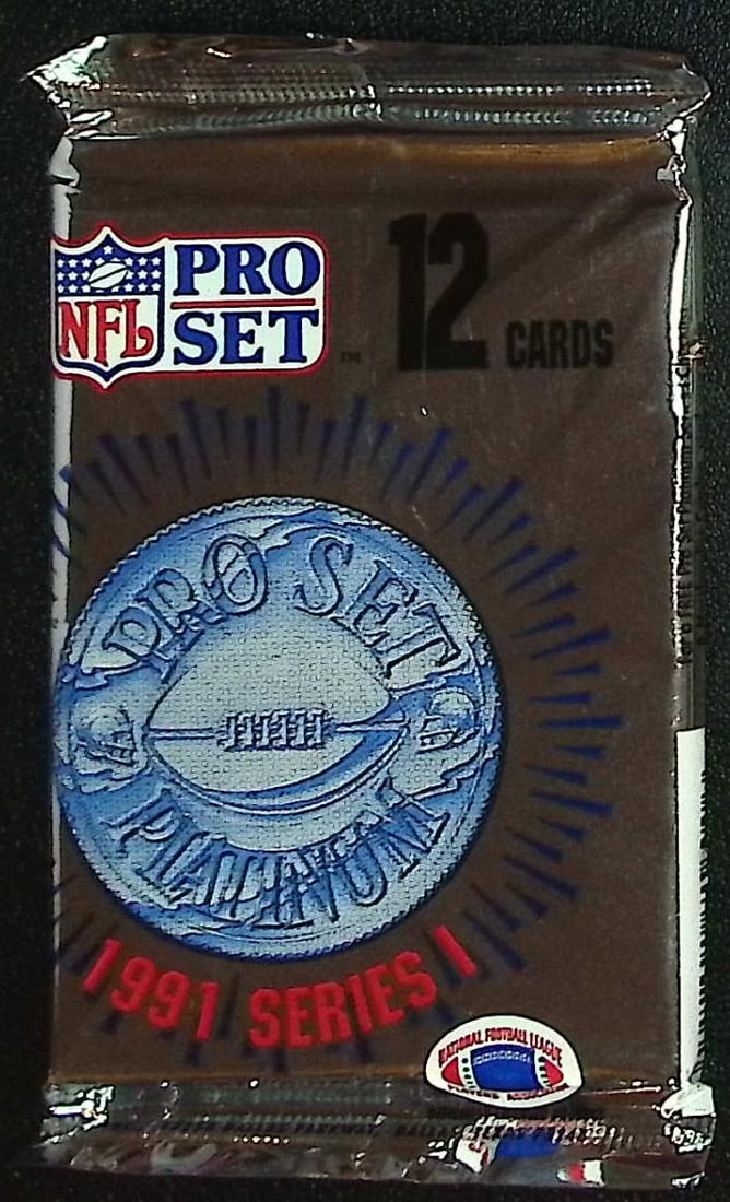 1991 Pro-Set PLATINUM SERIES 1 Football Retail Box Pack Football Cards Sports Cards: Pro-Set Vintage Football NFL Trading & Sports Cards, Old Sports Cards for Sale on Line, Super Bowl and Hall of Fame Players, Valuable Auction Lots for Sale On Line, Rookie Cards, Bo Jackson Super Bowl