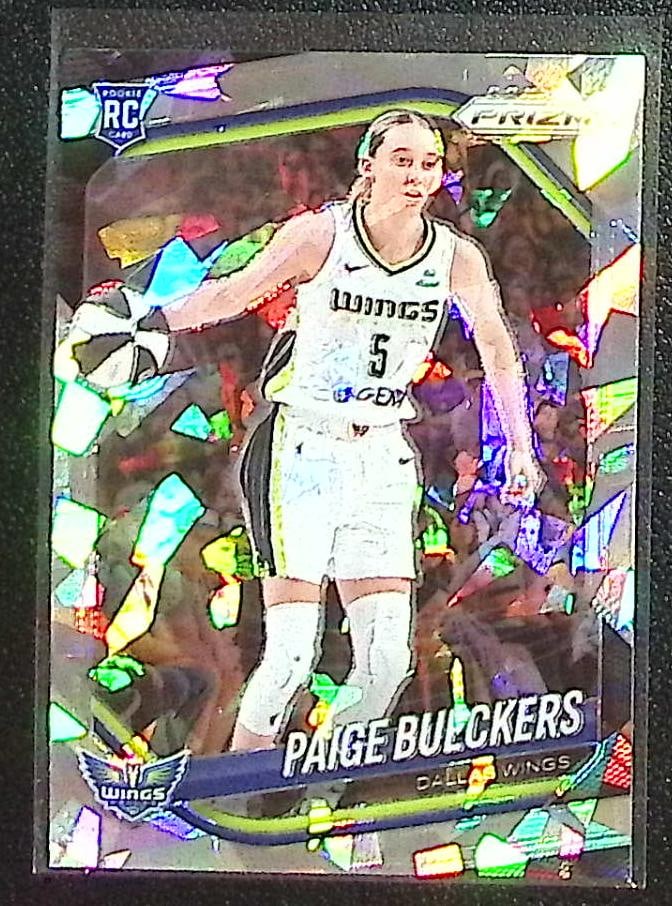 Paige Bueckers Rookie Card Cracked Ice 2025 Panini WNBA Prizm #5 Dallas Wings: Panini Select, Prizm, Mosaic, Contenders, Revolution, Phoenix, NBA Hoops, Rookie NFL Sports Trading Cards, Silver, SP, SSP, Wave Prizms, Numbered Cards, Basketball sports Cards for Sale Near Me, NBA C