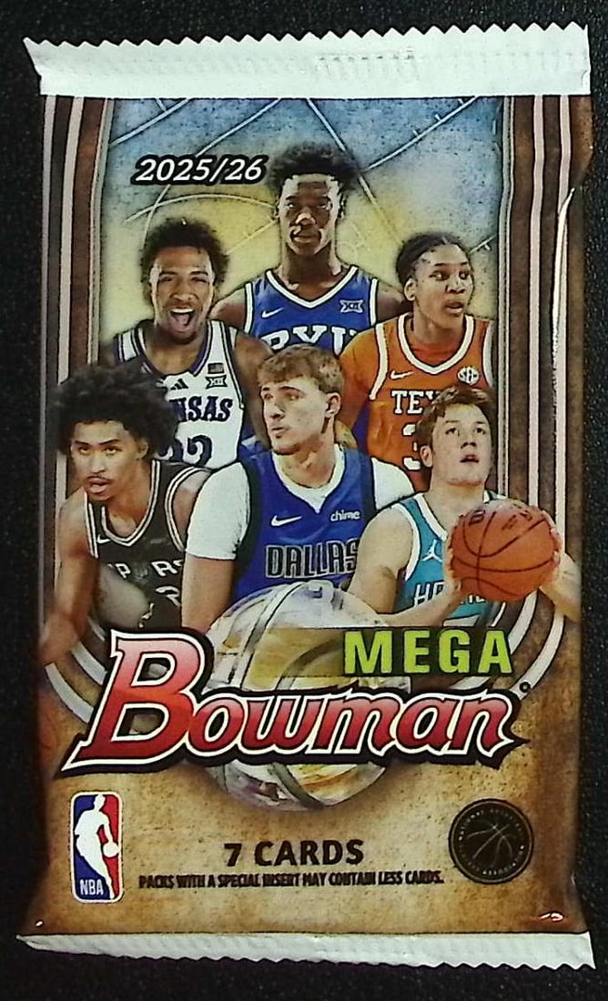 2025-26 Bowman Basketball Mega Box Pack - Cooper Flagg & Kon Knueppel Rookie Cards: Bowman Basketball NBA Trading & Sports Cards, Sports Cards for Sale Near Me, Champion and Hall of Fame Players, Auction Lots for Sale On Line