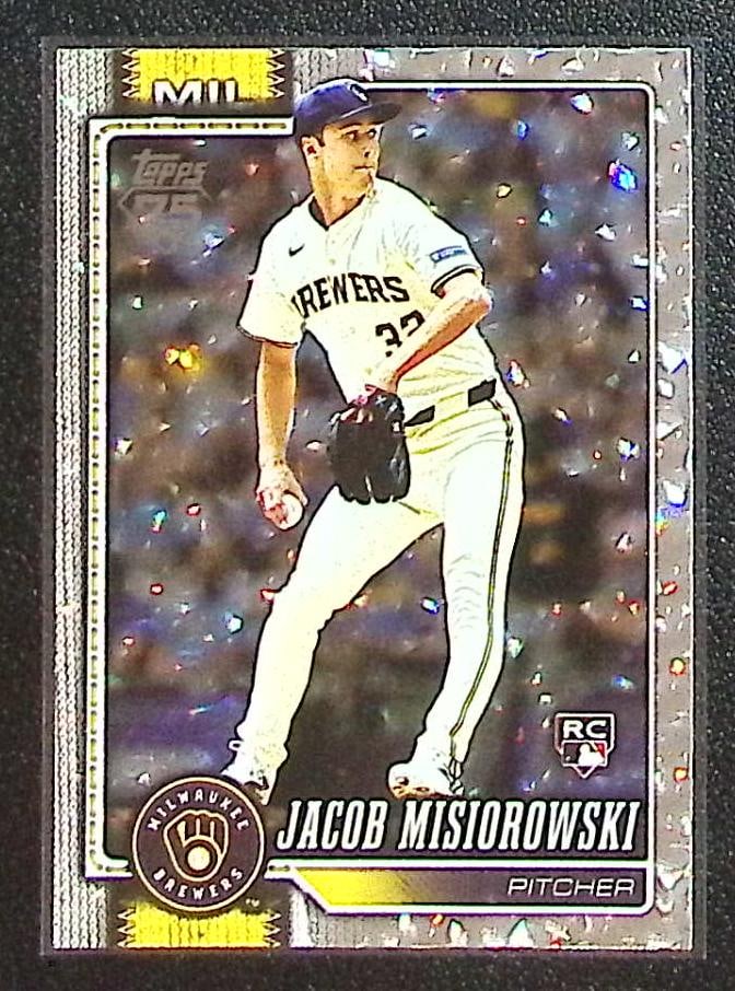 Jacob Misiorowski Rookie Card Silver Crackle Foil 2026 Topps #10 Milwaukee Brewers: Topps Baseball MLB Trading & Sports Cards, Sports Cards for Sale Near Me, World Series & Hall of Fame Players Memorabilia, Refractors, X-Fractors, Numbered, SP, SSP, Valuable Auction Memorabilia Lots 