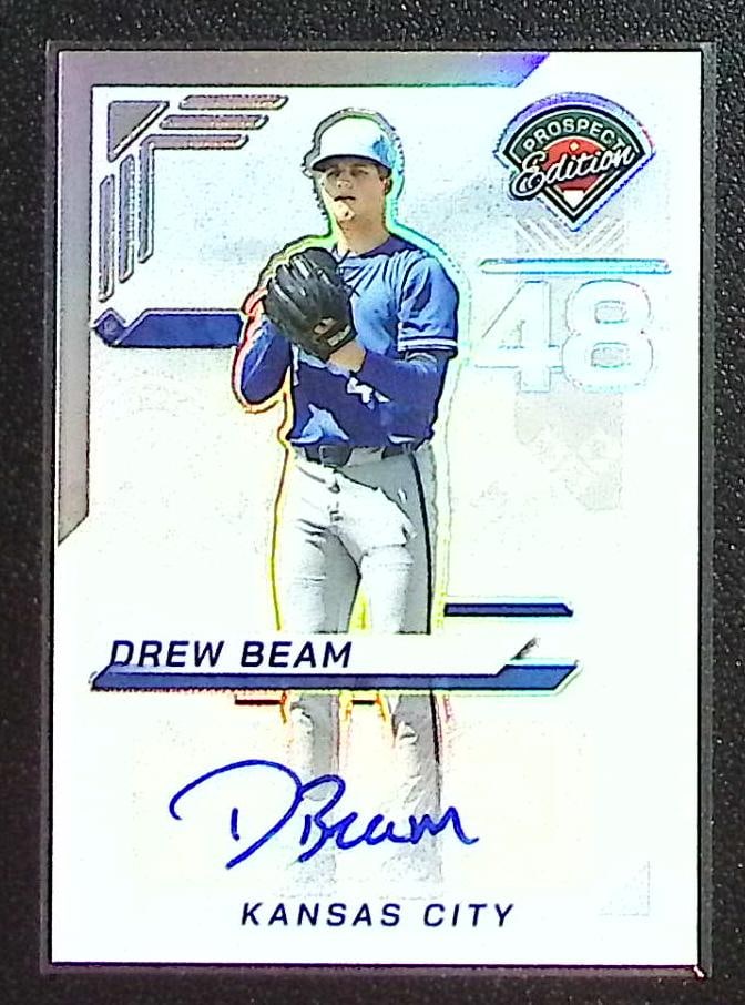 Drew Beam Silver Prizm Prospect Auto 2025 Panini Prospect Edition #2 Kansas City Royals: Panini Baseball MLB Trading & Sports Cards, Sports Cards for Sale Near Me, Prizm, Mosaic, Select, SP, SSP, Auction Memorabilia Lots for Sale On Line, World Series & Hall of Fame Players