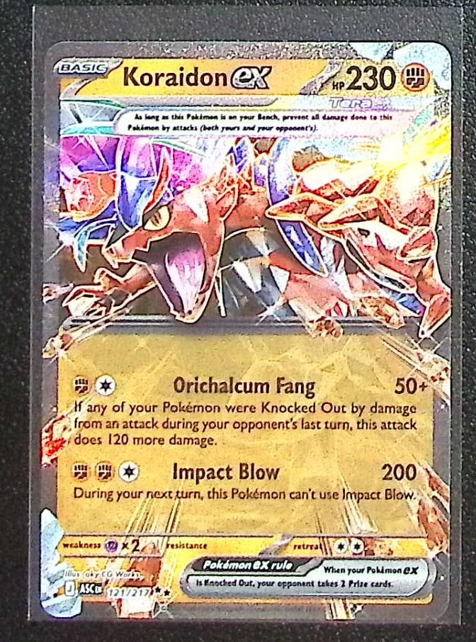 Pokemon Ascended Heroes Koraidon Ex #121: Pokemon Trading Card Game Cards, Charizard, Pikachu, Mewtwo, Reverse Holo, Holo Rare, Secret Rare Cards, Full Art Cards, Eevee, Ultra Rare Card, Illustration Rare, Special Illustration Rare SIR