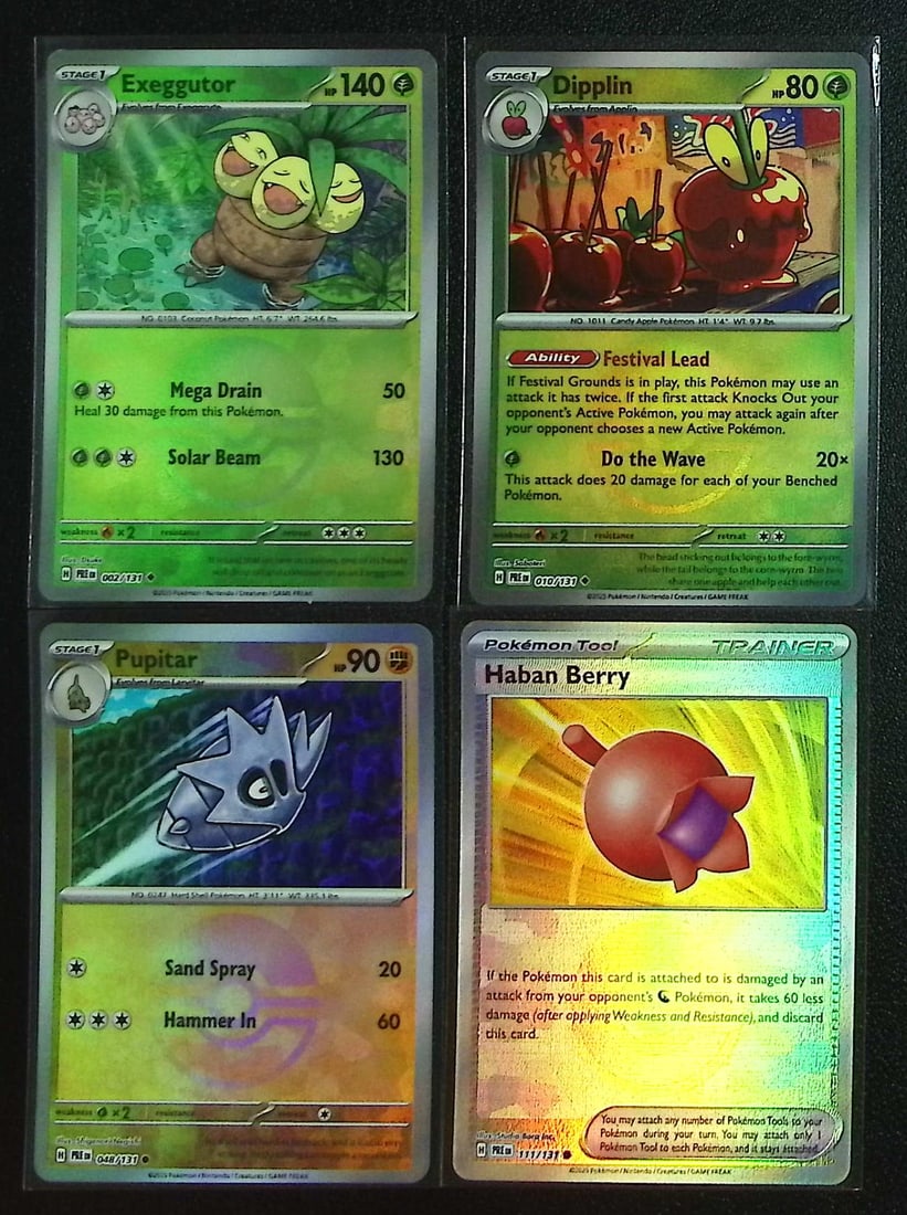 Lot of 4 Pokemon Prismatic Evolutions Poke Ball Patterns. All Different, See Pictures: Pokemon Trading Card Game Cards, Charizard, Pikachu, Mewtwo, Reverse Holo, Holo Rare, Secret Rare Cards, Full Art Cards, Eevee, Ultra Rare Card, Illustration Rare, Special Illustration Rare SIR