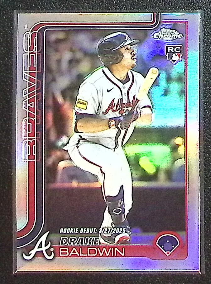Drake Baldwin Rookie Card Refractor 2025 Topps Chrome Update #USC88 Atlanta Braves: Topps Baseball MLB Trading & Sports Cards, Sports Cards for Sale Near Me, World Series & Hall of Fame Players Memorabilia, Refractors, X-Fractors, Numbered, SP, SSP, Valuable Auction Memorabilia Lots 