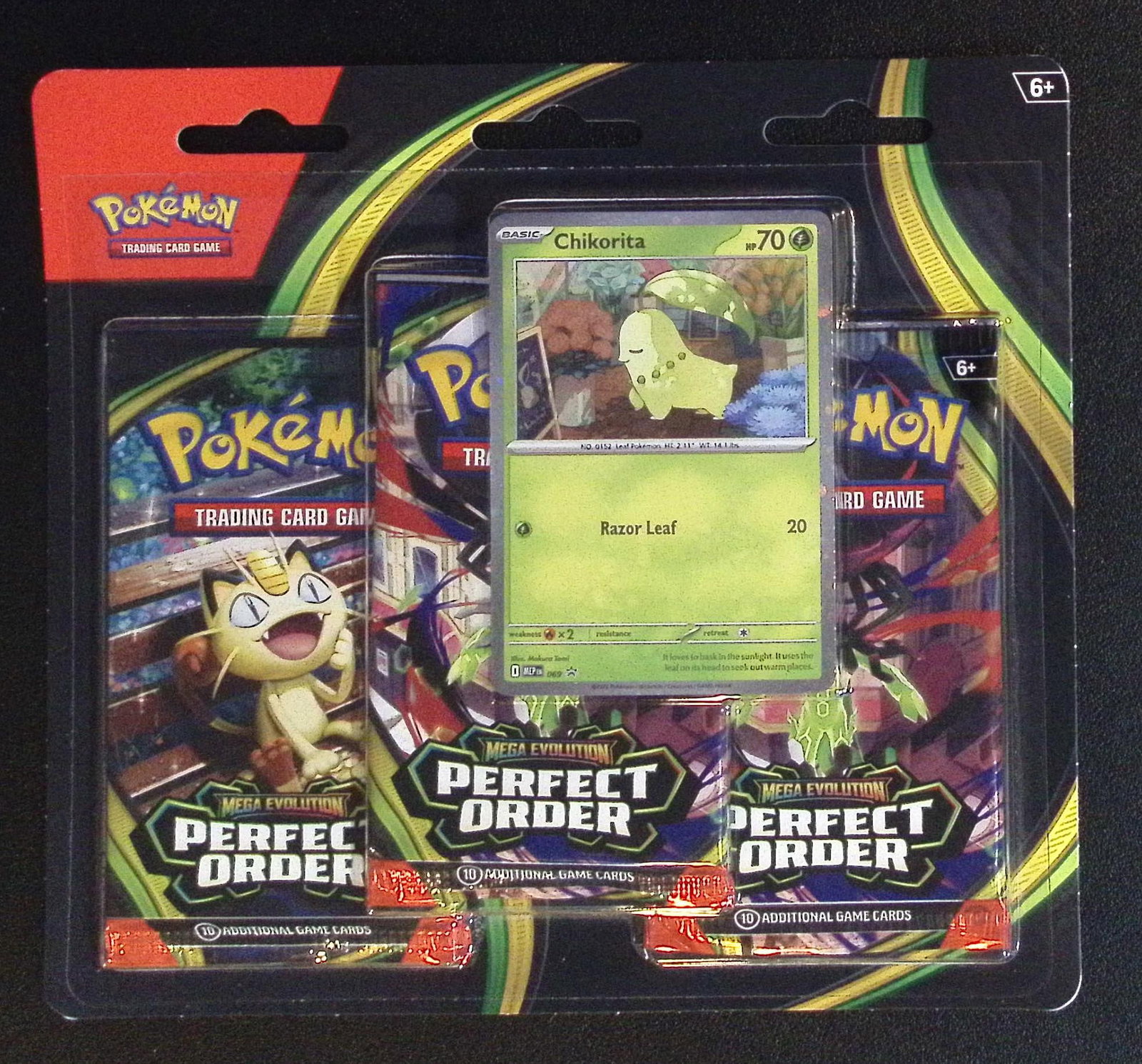 2025 Pokemon Perfect Order Blister 3 Pack Blister Booster Pack Set (1 of 1)