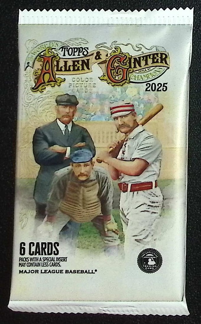 2025 Topps Allen & Ginter Baseball BLASTER BOX PACK - MLB Trading Cards: Factory Sealed Topps Baseball MLB Trading & Sports Cards, Rookie Cards in this set are James Wood, Dylan Crews, Speckled, SP, SSP, Variations, Autographs, Chrome, Refractors, Sports Cards for Sale Nea