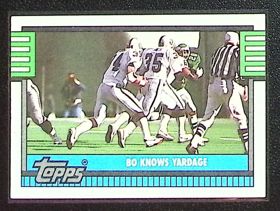 Bo Jackson Bo Knows Yardage 1990 Topps #522 Raiders: Topps Football NFL Trading Sports Cards, Sports Cards for Sale Near Me, Super Bowl & Hall of Fame Player Cards, Resurgence, Composite, SP, SSP, Valuable Auction Memorabilia Lots For Sale On Line