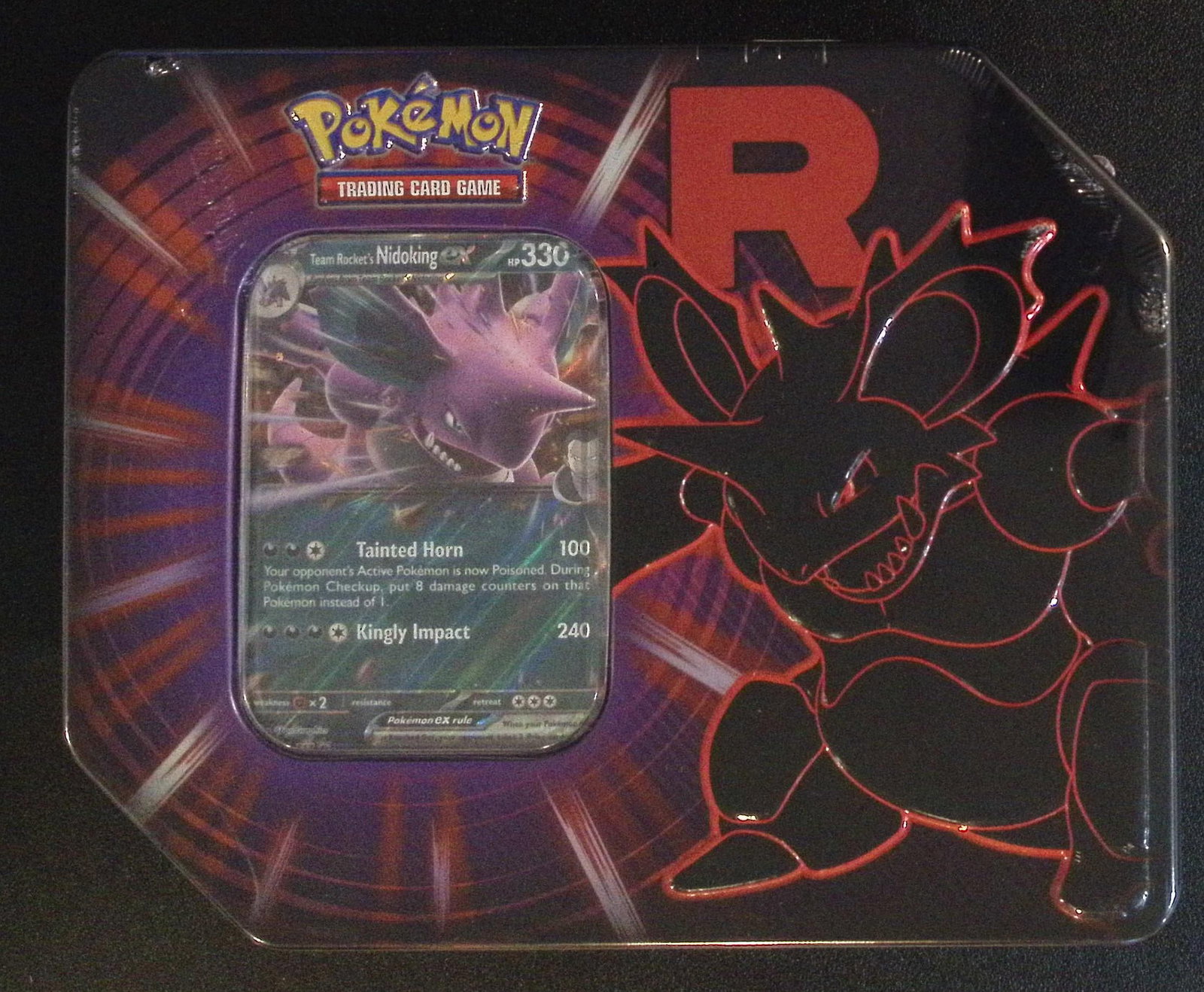 Pokemon Team Rocket Tin Box: 5 Booster Packs & 1 Promo Card of Mewto ex, Nidoking ex or Persian ex (1 of 2)