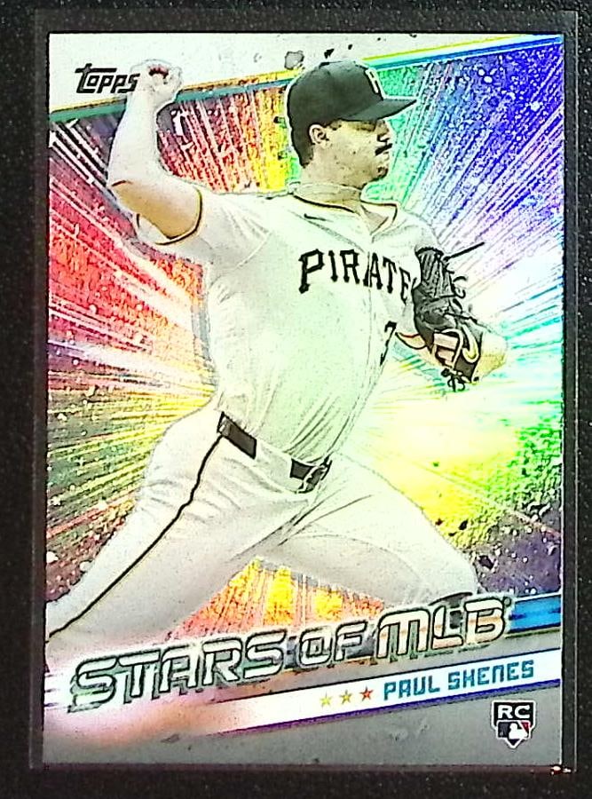 Paul Skenes Rookie Card Stars of MLB 2024 Topps #SMLB-64 Pittsburgh Pirates: Topps Baseball MLB Trading & Sports Cards, Sports Cards for Sale Near Me, World Series & Hall of Fame Players Memorabilia, Refractors, X-Fractors, Numbered, SP, SSP, Valuable Auction Memorabilia Lots 
