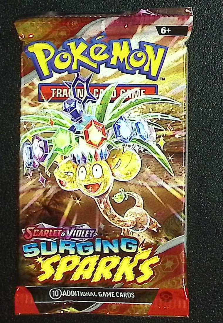 Pokemon Scarlet & Violet Surging Sparks 10 Card TCG Booster Pack, Charizard, Pikachu, Holo: Pokemon Trading Card Game Cards, Charizard, Pikachu, Mewto, EX, Referse Holo, Holo Rare Cards, Secret Rare Cards, Full Art Cards, Evee, 3 Stars Ultra Rare Cards, Double Rare, Illustration Rare,