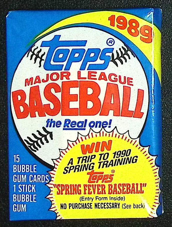 1989 Topps Series 1 Vintage Baseball Cards Retail Box Wax Pack Sports Cards: Topps Vintage Baseball MLB Trading & Sports Cards, Randy Johnson, Bo Jackson, Cal Ripken, Nolan Ryan, Craig Biggio, Old Sports Cards For Sale Near Me, World Series & Hall of Fame Players, Valuable Auc